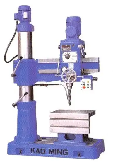 KAO MING Radial Arm Drilling Machines - Made in Taiwan COMPLETE WITH: Automatic feed Coolant system...