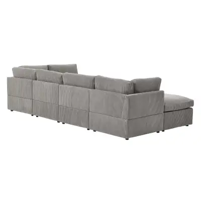 NEW 6 PIECE CORDUROY SECTIONAL SOFA LIVING ROOM FURNITURE BT2522, View more