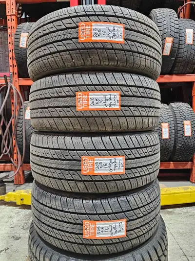 Set of 4 Good Used P205/55R16 Uniroyal Tiger Paw Touring AS Size: P205/55R16 Brand: Uniroyal Tiger P...