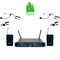 VocoPro UDH-Dual-B UHF Wireless 2x Headset Microphone System!