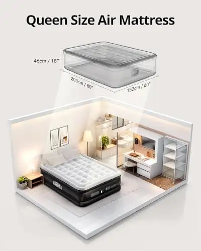 Queen Airbed - 3-Min Inflate - New in Box · Free Ship in Beds & Mattresses in Kingston - Image 3