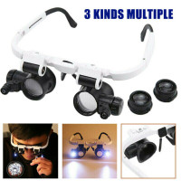 8X 15X 23X Loupe Magnifying Repair Jeweler Glass With Led Light