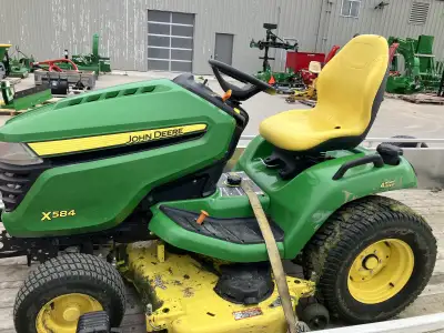 2017 John Deere X584 Lawn Tractor with 48” Deck, 4 Wheel Steer, 2WD, Gas Stock Number: 147424 Hours:...