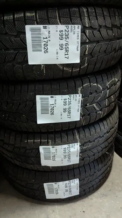 SET OF 4X P235/65R17 235/65/17 APLUS A501 (winter tires) TAG # 17026 ** Please read details below **...