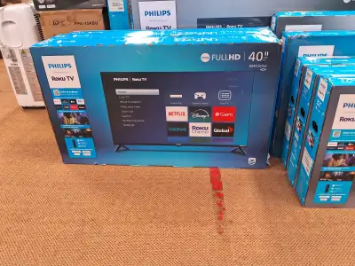 PHILIPS 43" FULL HD SMART FRAMELESS ROKU TV [43PFL6643], View more