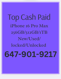 CASH paid for iphone 16 pro max 512gb BLACKWE BUYnew/sealed/n City of Toronto Toronto (GTA) Preview