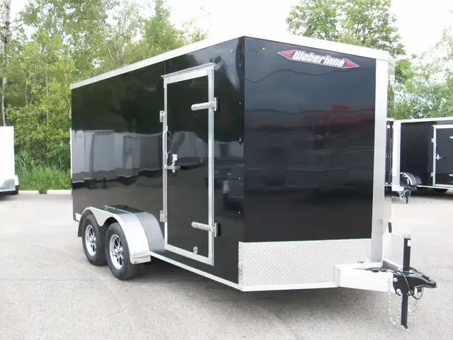 2025 Weberlane ALUMINIUM 7' X 14' V-NOSE 2 ESSIEUX A GLISSIERE B in Cargo & Utility Trailers in Laval / North Shore - Image 2