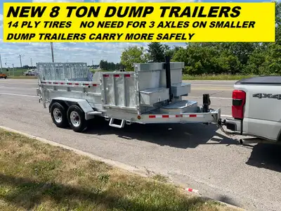 CRMAERO TRAILERS INC WE ARE NOW BUILDING 8 TON DUMP TRAILERS GIVING YOU A LARGER AXLE , LARGER DRUMS...