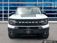 Clean CarFax Report! Very Low Kilometers! Oxford White 2025 Ford Bronco Sport Outer Banks 4X4, 8-Spe... (image 8)