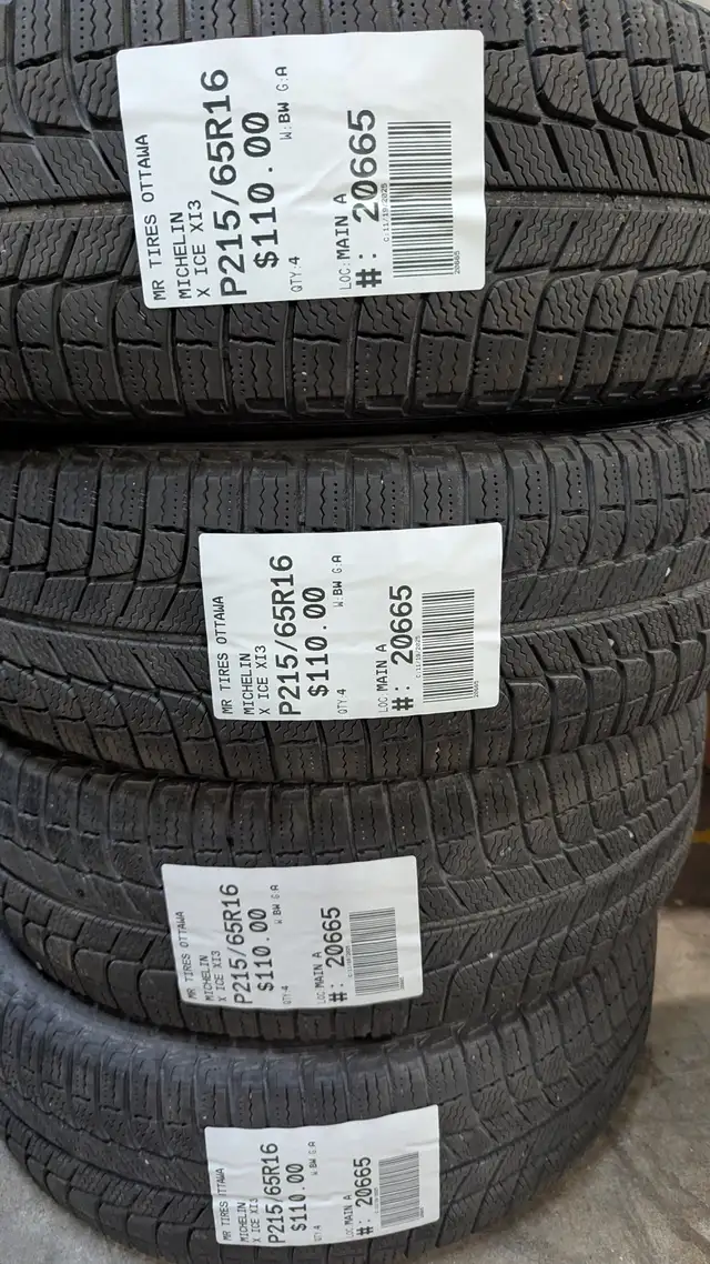 P215/65R16 215/65/16 MICHELIN X ICE XI3 TAG # 20665 in Tires & Rims in Ottawa - Image 2