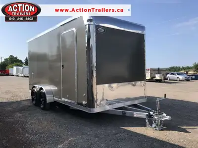 LEGACY SERIES ALL ALUMINUM FRAME 7' X 16' TANDEM AXLE CARGO W/ RAMP DOOR, EXTRA HEIGHT AND POLYCORE...
