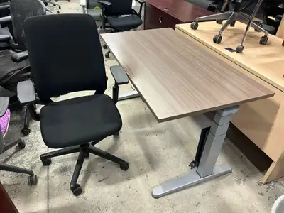 Steelcase Ology Sit-Stand Desk + Amia Ergonomic Chair Combo!, View more