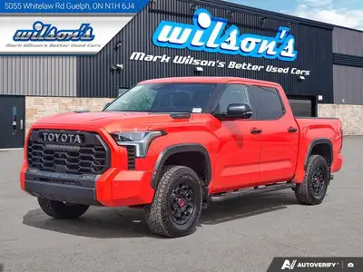 Come see this certified 2023 Toyota Tundra Hybrid TRD PRO CrewMax 4X4 | Leather | Sunroof | Cooled +...