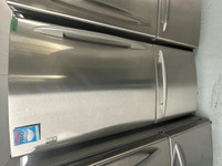 1149-Réfrigérateur GE congélateur bas ACIER INOXYDABLE 30" Botto