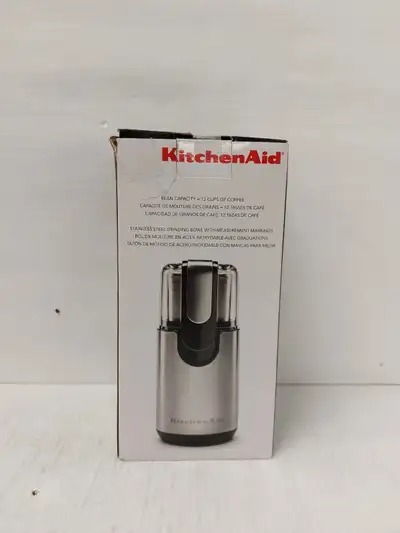 NEW Kitchenaid Coffee Grinder Model: BCG1110B Comes packed in a box. If ordering from the US, custom...