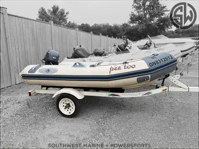 2004 West Marine Inflatable Inflatable Equipped with: Cover TrailerTrailer included 15hp Yamaha outb...