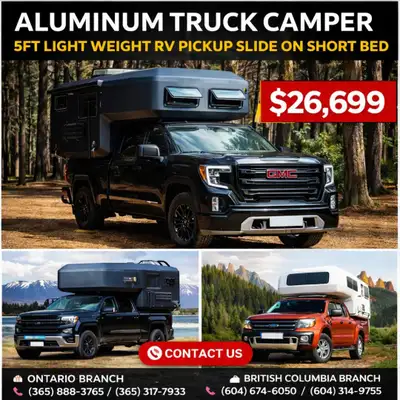 New CAEL Pick-Up Truck Camper Trailers – Certified & Warranty 26,699 CAEL Pick-Up Truck Camper Trail...