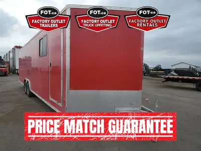 Rental 28ft Aluminum Enclosed Cargo Trailer from Factory Outlet Trailers - Used Rental Unit For Sale...