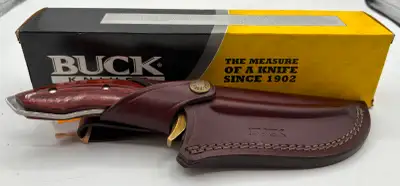 BUCK Kalinga Pro (Fixed) Knife with Leather Sheath *LIKE NEW*, View more
