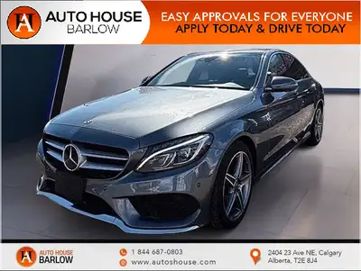 2018 MERCEDES-BENZ C 300 4 MATIC AMG PACKAGE WITH 106483 KMS, AWD, NAVIGATION, BACKUP CAMERA/FRONT,...