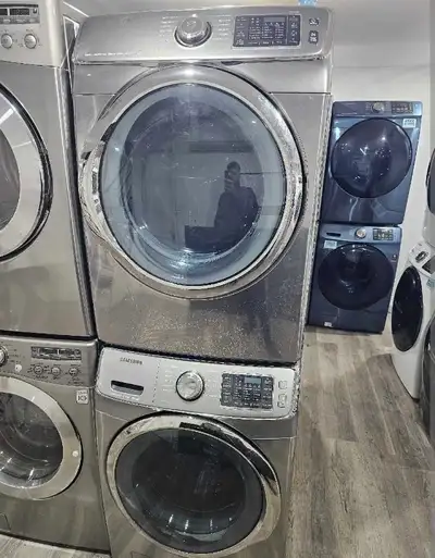 WOW Samsung 27" Stainless Steel Frontload Stackable Washer Dryer, View more
