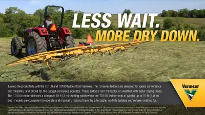 AgZone has new Vermeer TD190 tedders in stock now! Take advantage of the following low rate financin...