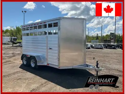 2026 Aghaul 6'6in.14 Plus V-Nose Aluminum Livestock Trailer 7000LB GVWR, 2 3500LB Dexter Torflex Axl...