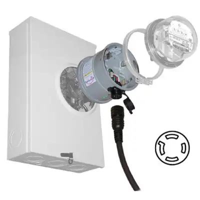 NEW Generlink/Genersafe meterbase transfer switches #MA-23N (in-stock). 30-amp, 220V, NON-Surge unit...