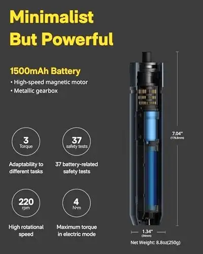 HOTO Cordless Screwdriver - LED, 25 Bits, Case in Power Tools in Kingston - Image 3