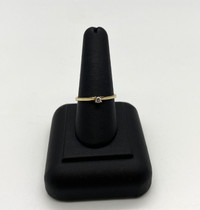 14KT Yellow Gold Lady's Diamond 1.9gms Solitaire Ring $195