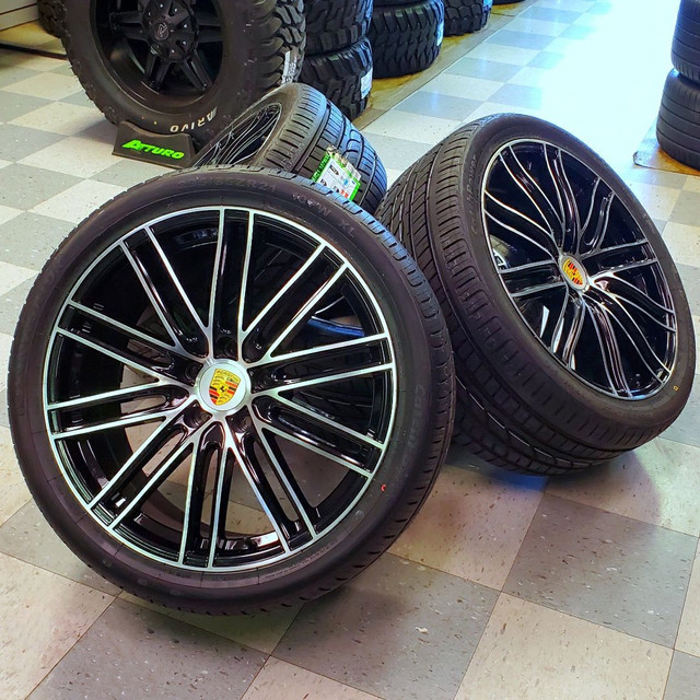 NEW Set (4) 21" Porsche Cayenne Wheels & Tires | 295/35R21 in Tires & Rims in Calgary - Image 2