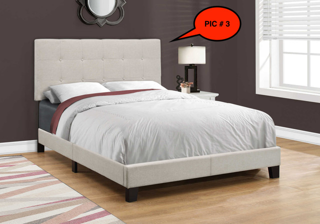 BELLEVILLE BED - QUEEN / DOUBLE SIZE LEATHER BED FOR $229 ONLY in Beds & Mattresses in Belleville - Image 3