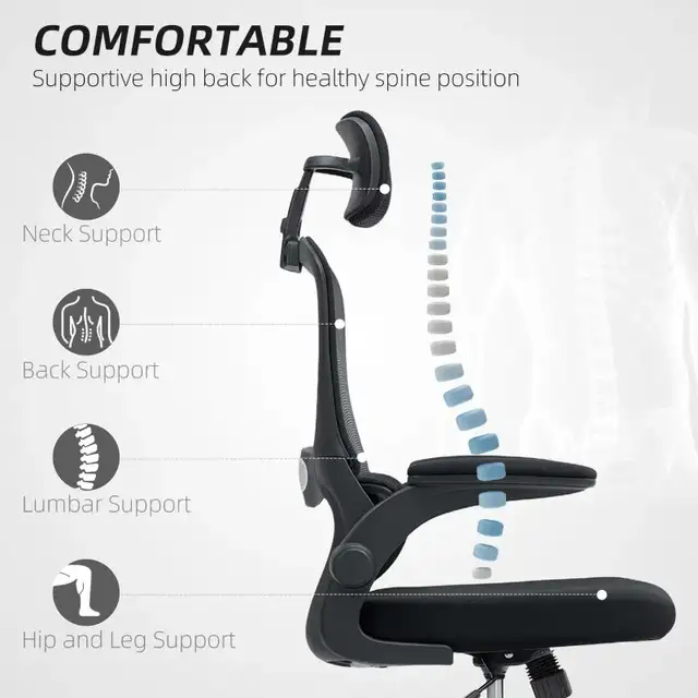 *BNIB!* Mesh High Back Desk Chair with Rotatable Headres... LOT# in Chairs & Recliners in Markham / York Region - Image 4