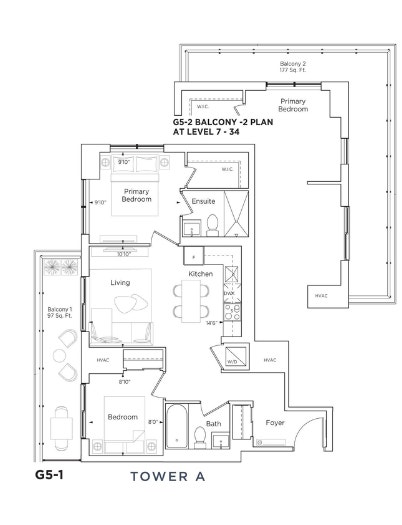 VINCENT CONDOS: Brand New 2 Bed/2Bath Corner Condo For Rent 2