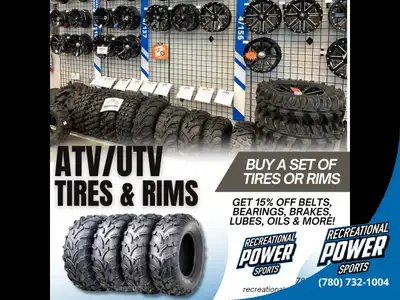 We stock tires and rims of all sizes to fit any SxS, UTV, or ATV Including; Can Am, Polaris, Honda,...