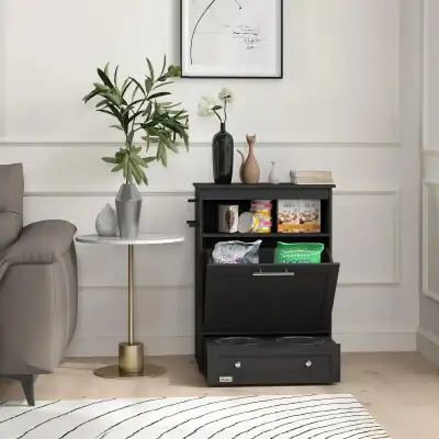 BN PawHut Cat Dog Feeding Station Storage Cabinet... LOT# 6174, View more