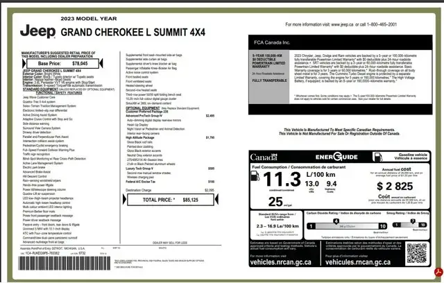 2023 Jeep Grand Cherokee L Summit | Sunroof | Night Vision in Cars & Trucks in Winnipeg - Image 35