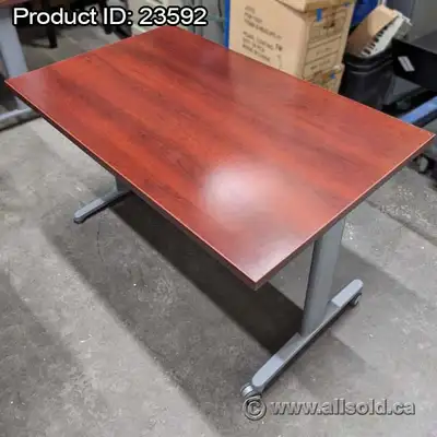 Autumn Maple Rolling Modular Training Tables, Grey Legs 48"x30", View more
