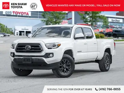 Super White 2021 Toyota Tacoma SR5 V6! Power Driver Seat / Heated Seats / Back Up Camera / Auto High...