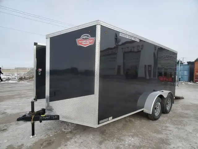 2026 FACTORY OUTLET TRAILERS 7x14ft Enclosed Cargo in Cargo & Utility Trailers in Calgary - Image 4