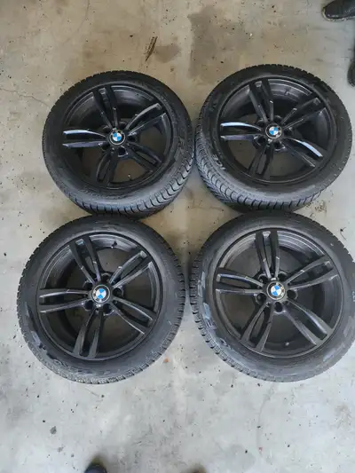 4 bmw 3 series rims 225/50/17 PIRELLI ice zero WINTER tires 95% tread left 10/32'' with TPMS sensore...