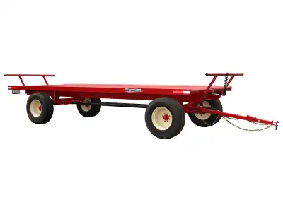 2026 JBM FR8.5X24 BALE WAGON STOCK # A116927 8.5 FOOT WIDE 24 FEET LONG CHECKER PLATE DECK HORST 275...