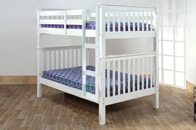 Lit Superposé Double/Double Blanc in Beds & Mattresses in Laval / North Shore - Image 2