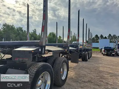 MANAC QUAD AXLE LOGGING TRAILER (Unit #02345) Located in Sussex, NB, 51' Length, 8'6'' Width, 60,535...
