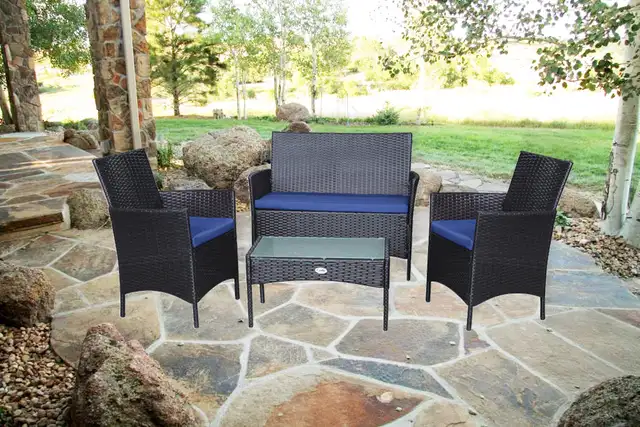 Patio Furniture Outdoor 4 pcs set Balcony Condo Apartment in Patio & Garden Furniture in Mississauga / Peel Region - Image 3