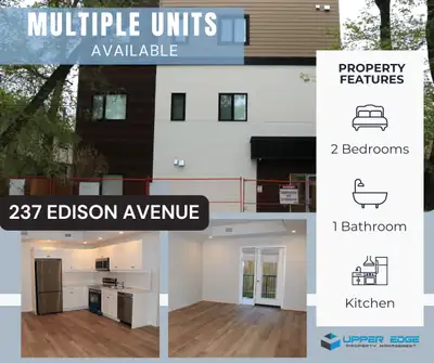 1-237 Edison Avenue, 2 Bedroom Apt for Rent