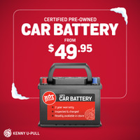 Car Batteries with 2 Years Warranty Starting at only $49.95!