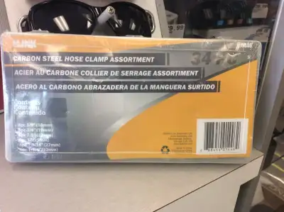 Sealed iLink Carbon Steel Hose Clamp Assortment Set Includes: -5/8” (16mm) 8 pieces -3/4” (19mm) 8 p...