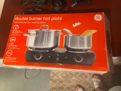 Double burner electric cookstove $15, View more
