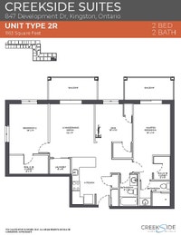 Spacious 2-Bedroom, 2-Bathroom + Den Apartment for Rent at Creekside Suites! Size: 1163 sq. ft. Welc... (image 8)